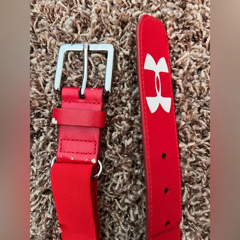 Under Armour Red Baseball Belt